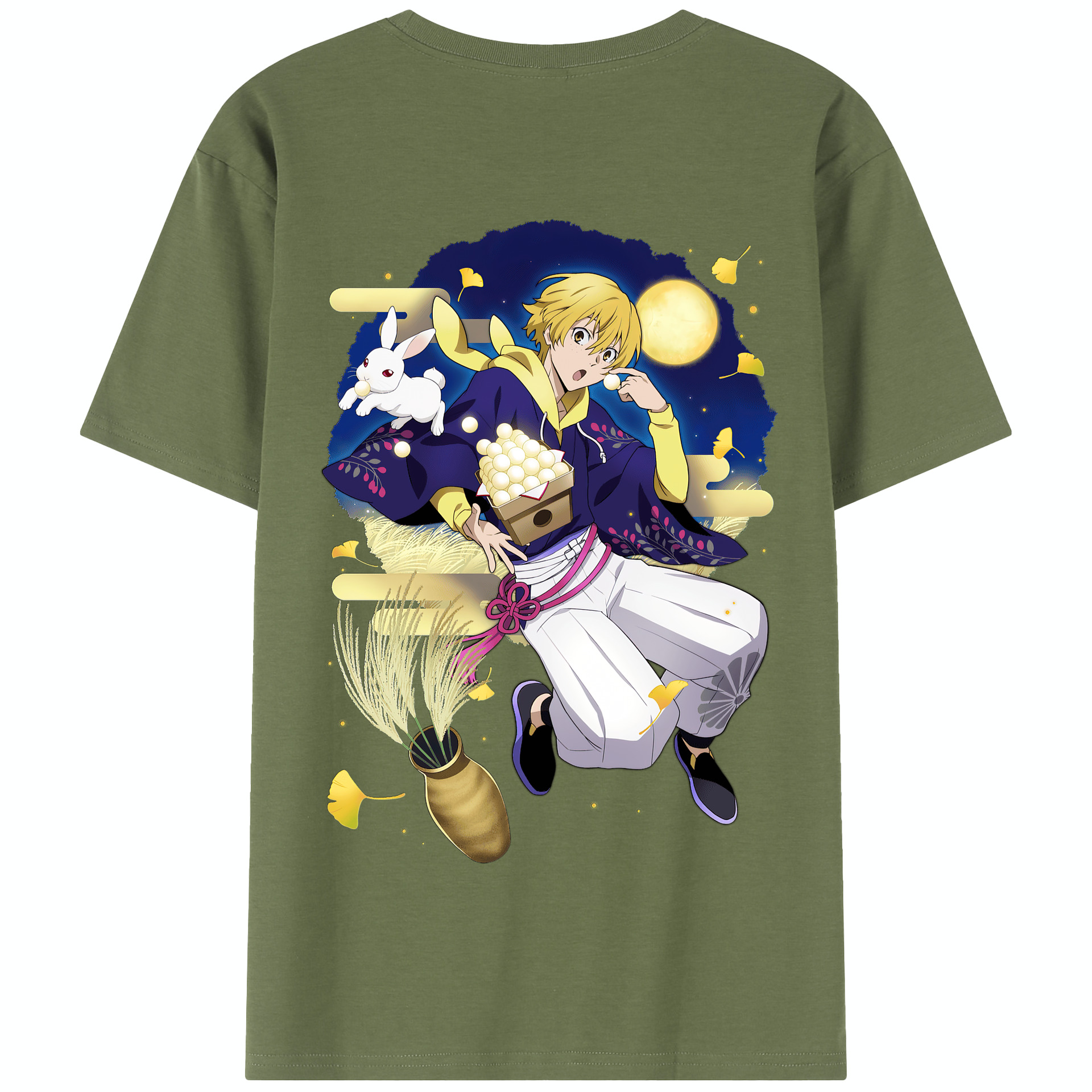 （画像用） 文豪ストレイドッグス Bungo Stray Dogs 綿100％半袖Tシャツ（背面プリント）
